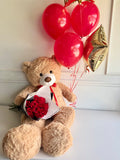 Oso 39”+ Docena de Rosas